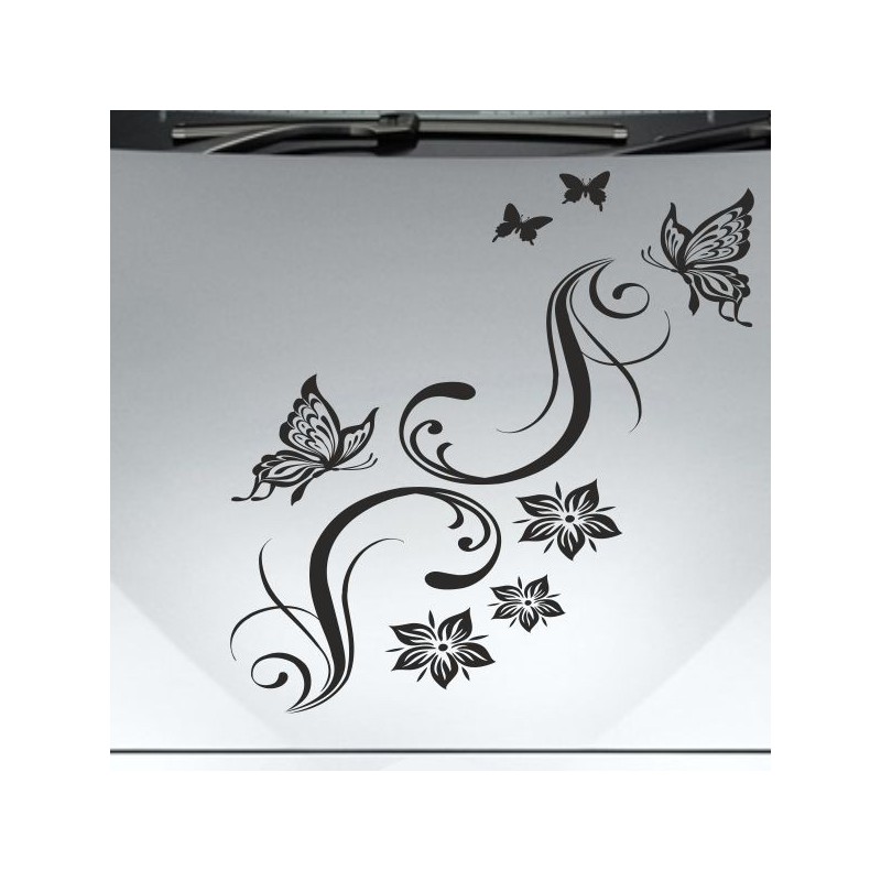 Aufkleber Auto Motorhaube Car Style Tuning Drache Tribal Dekor Rosen Blumen Schmetteringe Tattoo´s Fun Comic Flower Tiere