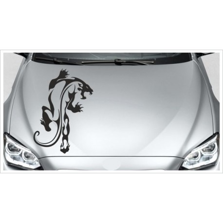 Motorhauben Auto Aufkleber Tattoo Leopard Tiger Panther