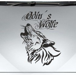 Aufkleber Auto Car Wikinger Viking Wölfe Wolf Runen Schwert Schild Rabe Runen Odin Odin´s Wölfe Böse Kette Valhalla Walhalla