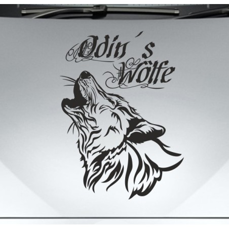 Aufkleber Auto Car Wikinger Viking Wölfe Wolf Runen Schwert Schild Rabe Runen Odin Odin´s Wölfe Böse Kette Valhalla Walhalla
