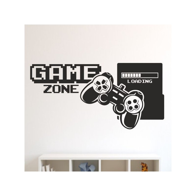 Wandaufkleber Wandtattoo Aufkleber Wand Tattoo Sticker Gamer Game Spiel Konsole Zocken Spielen Game Over Eat Sleep Repeat Level