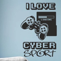 Wandaufkleber Wandtattoo Aufkleber Wand Tattoo Sticker Gamer Game Spiel Konsole Zocken Spielen Game Over Eat Sleep Repeat Level