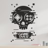 Wandaufkleber Wandtattoo Aufkleber Wand Tattoo Sticker Gamer Game Spiel Konsole Zocken Spielen Game Over Eat Sleep Repeat Level