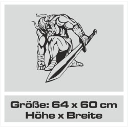 Aufkleber Auto Car Wikinger Viking Wölfe Wolf Runen Schwert Schild Rabe Runen Odin Odin´s Wölfe Böse Kette Valhalla Walhalla