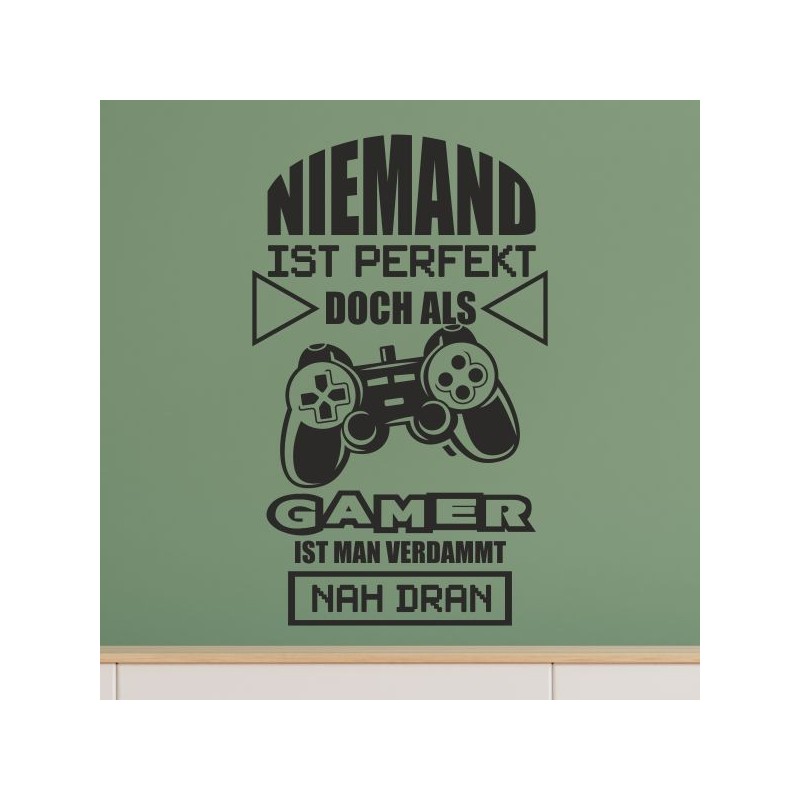 Wandaufkleber Wandtattoo Aufkleber Wand Tattoo Sticker Gamer Game Spiel Konsole Zocken Spielen Game Over Eat Sleep Repeat Level