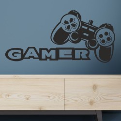 Wandaufkleber Wandtattoo Aufkleber Wand Tattoo Sticker Gamer Game Spiel Konsole Zocken Spielen Game Over Eat Sleep Repeat Level