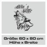 Aufkleber Auto Car Wikinger Viking Wölfe Wolf Runen Schwert Schild Rabe Runen Odin Odin´s Wölfe Böse Kette Valhalla Walhalla