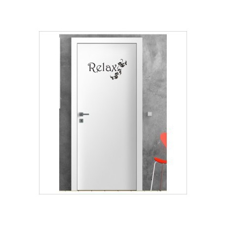 Relax Wandaufkleber Aufkleber Tür Zimmer Schriftzug Entspannen Baden Bad Erholung