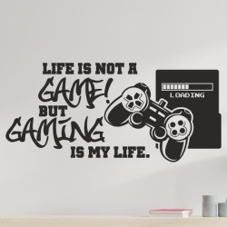 Wandaufkleber Wandtattoo Aufkleber Wand Tattoo Sticker Gamer Game Spiel Konsole Zocken Spielen Game Over Eat Sleep Repeat Level