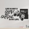 Wandaufkleber Wandtattoo Aufkleber Wand Tattoo Sticker Gamer Game Spiel Konsole Zocken Spielen Game Over Eat Sleep Repeat Level