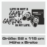 Wandaufkleber Wandtattoo Aufkleber Wand Tattoo Sticker Gamer Game Spiel Konsole Zocken Spielen Game Over Eat Sleep Repeat Level
