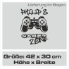 Wandaufkleber Wandtattoo Aufkleber Wand Tattoo Sticker Gamer Game Spiel Konsole Zocken Spielen Game Over Eat Sleep Repeat Level