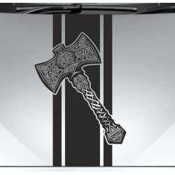 Aufkleber Auto Car Wikinger Viking Wölfe Wolf Runen Schwert Schild Rabe Runen Odin Odin´s Wölfe Böse Kette Valhalla Walhalla