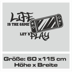 Wandaufkleber Wandtattoo Aufkleber Wand Tattoo Sticker Gamer Game Spiel Konsole Zocken Spielen Game Over Eat Sleep Repeat Level