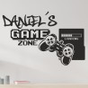 Wandaufkleber Wandtattoo Aufkleber Wand Tattoo Sticker Gamer Game Spiel Konsole Zocken Spielen Game Over Eat Sleep Repeat Level