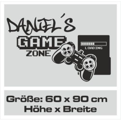 Wandaufkleber Wandtattoo Aufkleber Wand Tattoo Sticker Gamer Game Spiel Konsole Zocken Spielen Game Over Eat Sleep Repeat Level