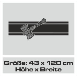 Aufkleber Auto Car Wikinger Viking Wölfe Wolf Runen Schwert Schild Rabe Runen Odin Odin´s Wölfe Böse Kette Valhalla Walhalla