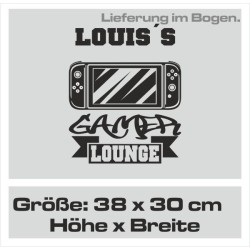 Wandaufkleber Wandtattoo Aufkleber Wand Tattoo Sticker Gamer Game Spiel Konsole Zocken Spielen Game Over Eat Sleep Repeat Level