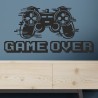 Wandaufkleber Wandtattoo Aufkleber Wand Tattoo Sticker Gamer Game Spiel Konsole Zocken Spielen Game Over Eat Sleep Repeat Level