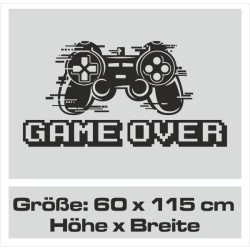Wandaufkleber Wandtattoo Aufkleber Wand Tattoo Sticker Gamer Game Spiel Konsole Zocken Spielen Game Over Eat Sleep Repeat Level