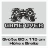 Wandaufkleber Wandtattoo Aufkleber Wand Tattoo Sticker Gamer Game Spiel Konsole Zocken Spielen Game Over Eat Sleep Repeat Level