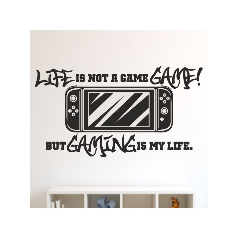 Wandaufkleber Wandtattoo Aufkleber Wand Tattoo Sticker Gamer Game Spiel Konsole Zocken Spielen Game Over Eat Sleep Repeat Level