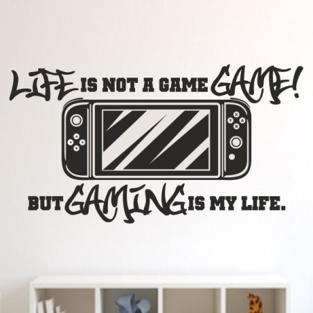 Wandaufkleber Wandtattoo Aufkleber Wand Tattoo Sticker Gamer Game Spiel Konsole Zocken Spielen Game Over Eat Sleep Repeat Level