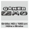 Wandaufkleber Wandtattoo Aufkleber Wand Tattoo Sticker Gamer Game Spiel Konsole Zocken Spielen Game Over Eat Sleep Repeat Level