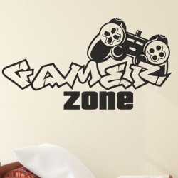 Wandaufkleber Wandtattoo Aufkleber Wand Tattoo Sticker Gamer Game Spiel Konsole Zocken Spielen Game Over Eat Sleep Repeat Level