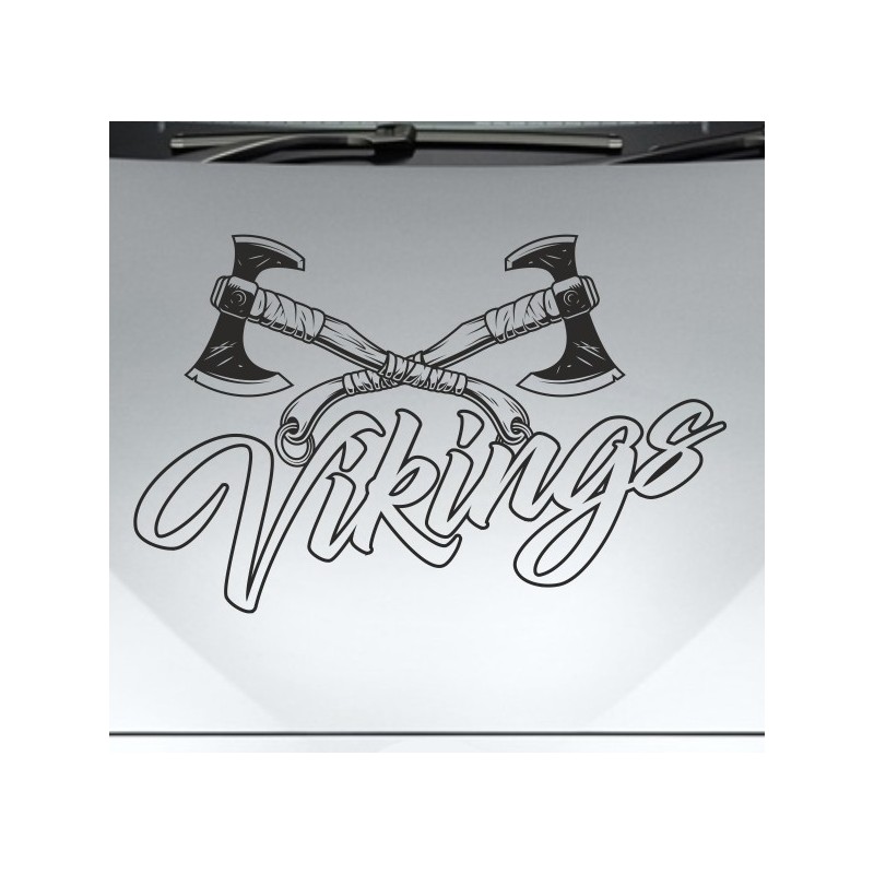 Aufkleber Auto Car Wikinger Viking Wölfe Wolf Runen Schwert Schild Rabe Runen Odin Odin´s Wölfe Böse Kette Valhalla Walhalla