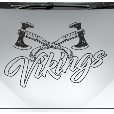 Aufkleber Auto Car Wikinger Viking Wölfe Wolf Runen Schwert Schild Rabe Runen Odin Odin´s Wölfe Böse Kette Valhalla Walhalla