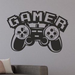 Wandaufkleber Wandtattoo Aufkleber Wand Tattoo Sticker Gamer Game Spiel Konsole Zocken Spielen Game Over Eat Sleep Repeat Level