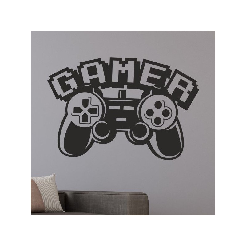 Wandaufkleber Wandtattoo Aufkleber Wand Tattoo Sticker Gamer Game Spiel Konsole Zocken Spielen Game Over Eat Sleep Repeat Level