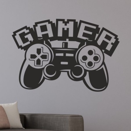 Wandaufkleber Wandtattoo Aufkleber Wand Tattoo Sticker Gamer Game Spiel Konsole Zocken Spielen Game Over Eat Sleep Repeat Level