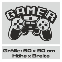 Wandaufkleber Wandtattoo Aufkleber Wand Tattoo Sticker Gamer Game Spiel Konsole Zocken Spielen Game Over Eat Sleep Repeat Level