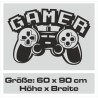 Wandaufkleber Wandtattoo Aufkleber Wand Tattoo Sticker Gamer Game Spiel Konsole Zocken Spielen Game Over Eat Sleep Repeat Level