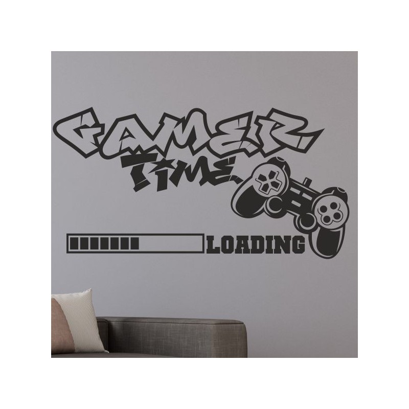 Wandaufkleber Wandtattoo Aufkleber Wand Tattoo Sticker Gamer Game Spiel Konsole Zocken Spielen Game Over Eat Sleep Repeat Level