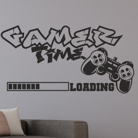 Wandaufkleber Wandtattoo Aufkleber Wand Tattoo Sticker Gamer Game Spiel Konsole Zocken Spielen Game Over Eat Sleep Repeat Level