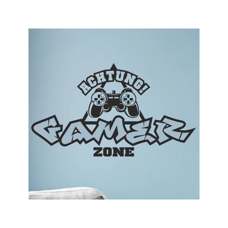 Wandaufkleber Wandtattoo Aufkleber Wand Tattoo Sticker Gamer Game Spiel Konsole Zocken Spielen Game Over Eat Sleep Repeat Level