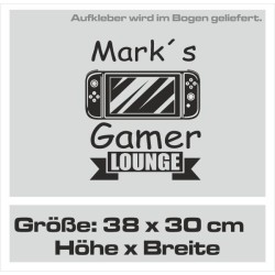 Wandaufkleber Wandtattoo Aufkleber Wand Tattoo Sticker Gamer Game Spiel Konsole Zocken Spielen Game Over Eat Sleep Repeat Level