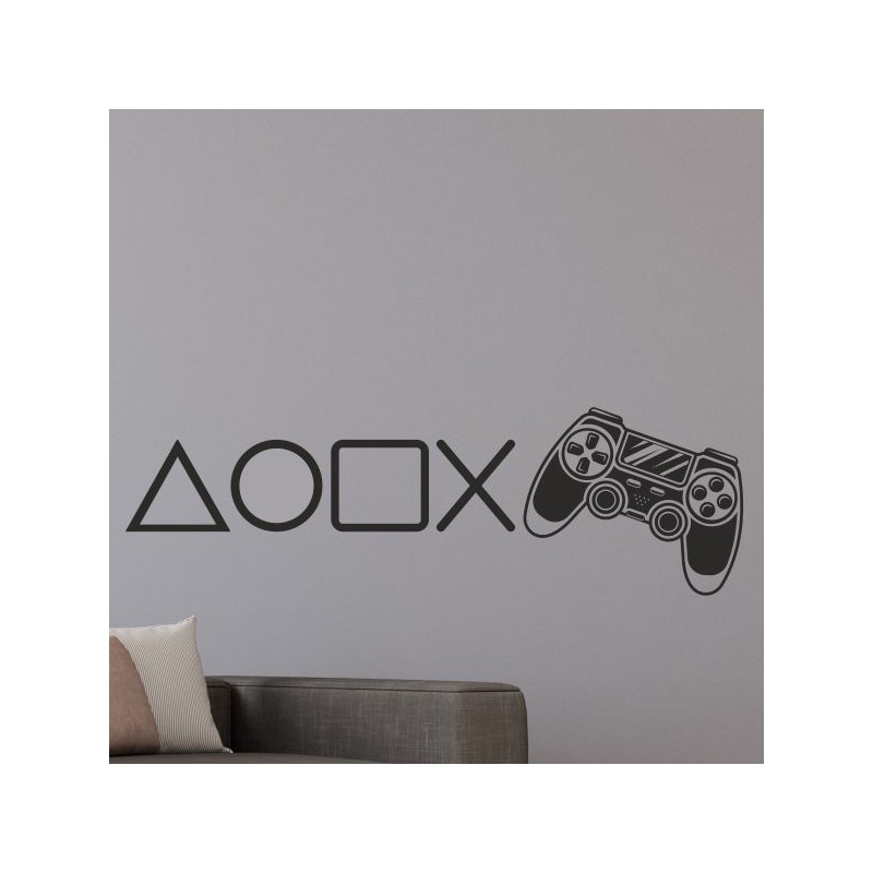 Wandaufkleber Wandtattoo Aufkleber Wand Tattoo Sticker Gamer Game Spiel Konsole Zocken Spielen Game Over Eat Sleep Repeat Level