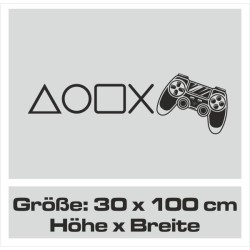 Wandaufkleber Wandtattoo Aufkleber Wand Tattoo Sticker Gamer Game Spiel Konsole Zocken Spielen Game Over Eat Sleep Repeat Level