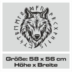 Aufkleber Auto Car Wikinger Viking Wölfe Wolf Runen Schwert Schild Rabe Runen Odin Odin´s Wölfe Böse Kette Valhalla Walhalla