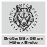 Aufkleber Auto Car Wikinger Viking Wölfe Wolf Runen Schwert Schild Rabe Runen Odin Odin´s Wölfe Böse Kette Valhalla Walhalla