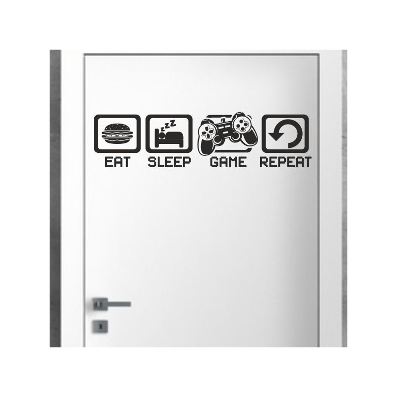 Wandaufkleber Wandtattoo Aufkleber Wand Tattoo Sticker Gamer Game Spiel Konsole Zocken Spielen Game Over Eat Sleep Repeat Level Wandaufkleber Wandtattoo Aufkleber Wand Tattoo Sticker Gamer Game Spiel Konsole Zocken Spielen Game Over Eat Sleep Repeat Level