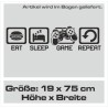 Wandaufkleber Wandtattoo Aufkleber Wand Tattoo Sticker Gamer Game Spiel Konsole Zocken Spielen Game Over Eat Sleep Repeat Level