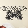 Wandaufkleber Wandtattoo Aufkleber Wand Tattoo Sticker Gamer Game Spiel Konsole Zocken Spielen Game Over Eat Sleep Repeat Level