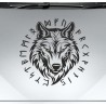 Aufkleber Auto Car Wikinger Viking Wölfe Wolf Runen Schwert Schild Rabe Runen Odin Odin´s Wölfe Böse Kette Valhalla Walhalla