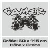 Wandaufkleber Wandtattoo Aufkleber Wand Tattoo Sticker Gamer Game Spiel Konsole Zocken Spielen Game Over Eat Sleep Repeat Level