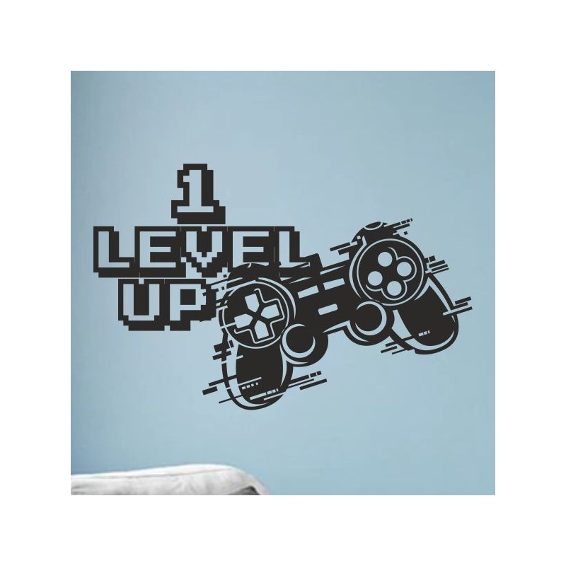 Wandaufkleber Wandtattoo Aufkleber Wand Tattoo Sticker Gamer Game Spiel Konsole Zocken Spielen Game Over Eat Sleep Repeat Level
